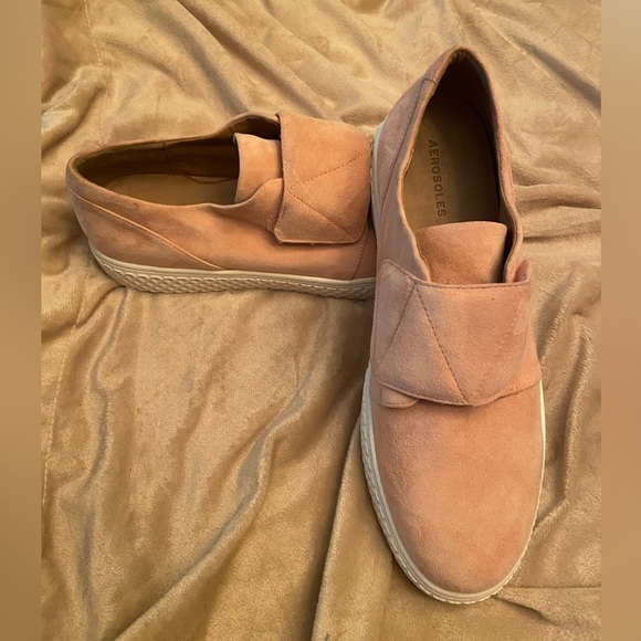 Aerosoles Ebba Suede Low-top Sneakers Pink Size 11 - Picture 2 of 6
